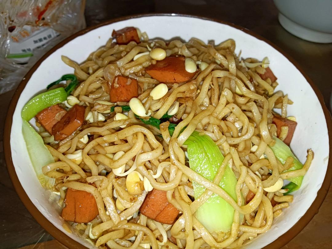 【快手餐】青菜火腿炒面
