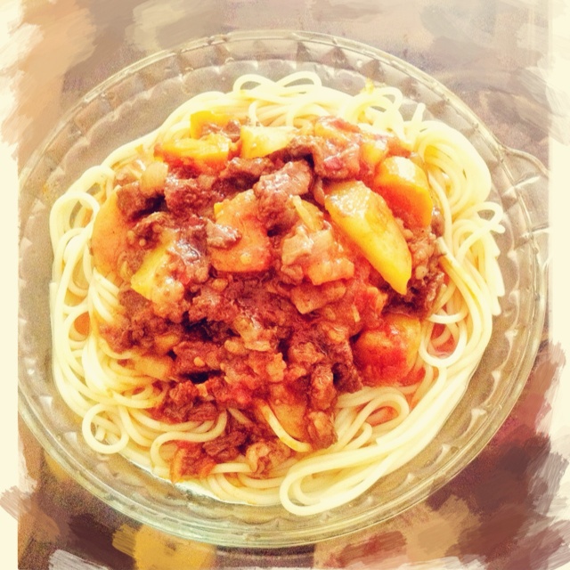 番茄肉酱意大利面（简易版本）