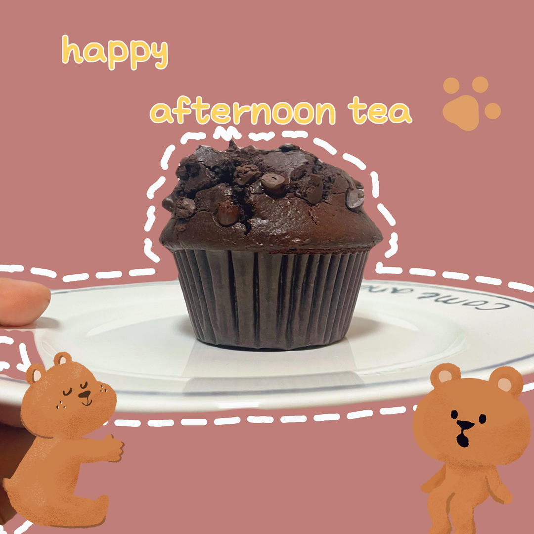 在家做巧克力蘑菇头麦芬蛋糕🍫