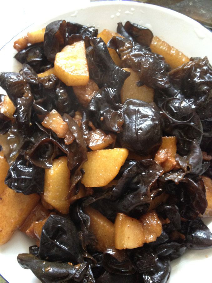 肉片山药炒木耳