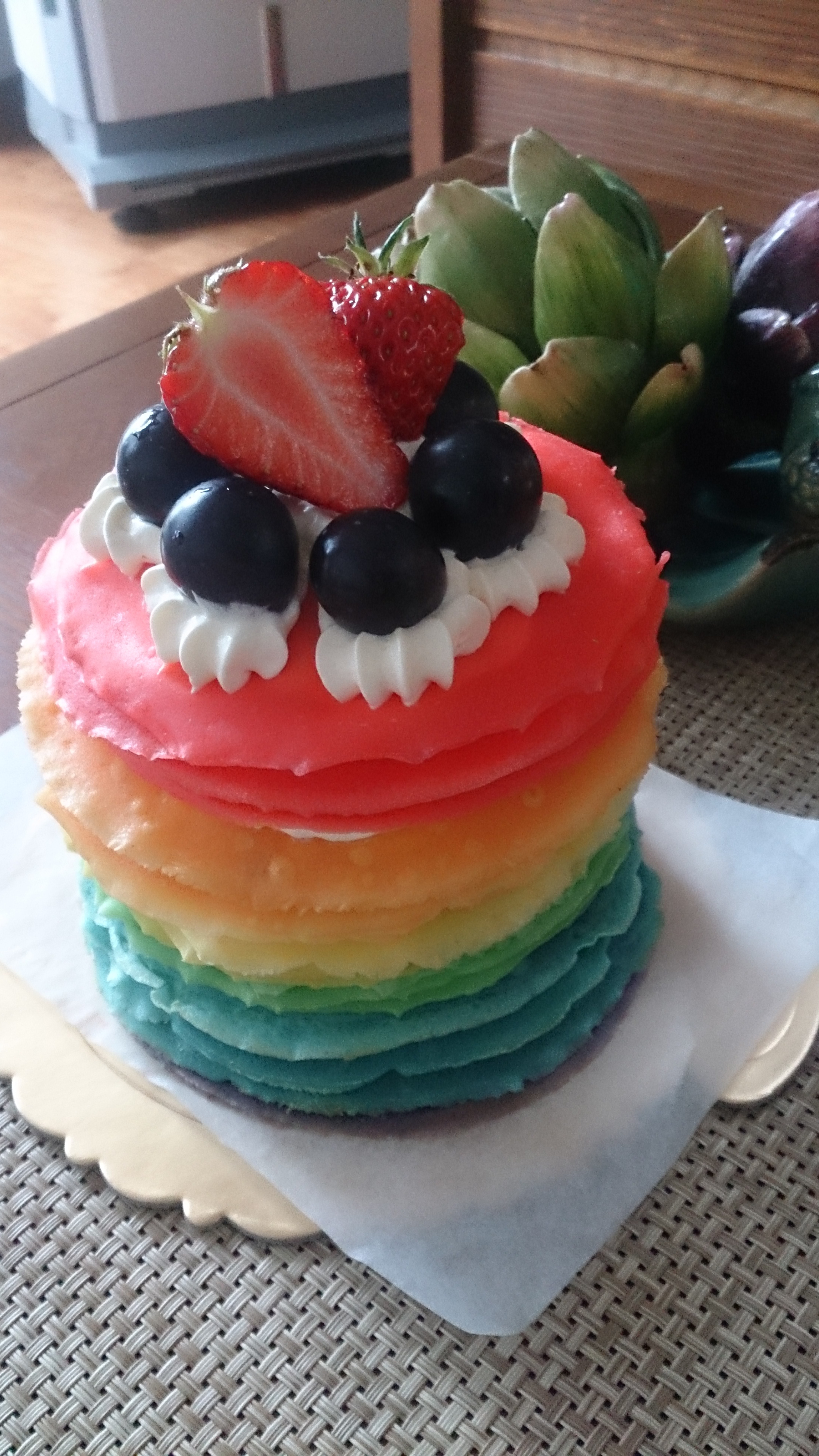 彩虹千层蛋糕 彩虹可丽饼(Mille Crepe Cake)