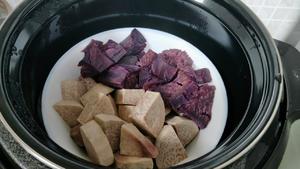 香芋紫薯泥的做法 步骤1