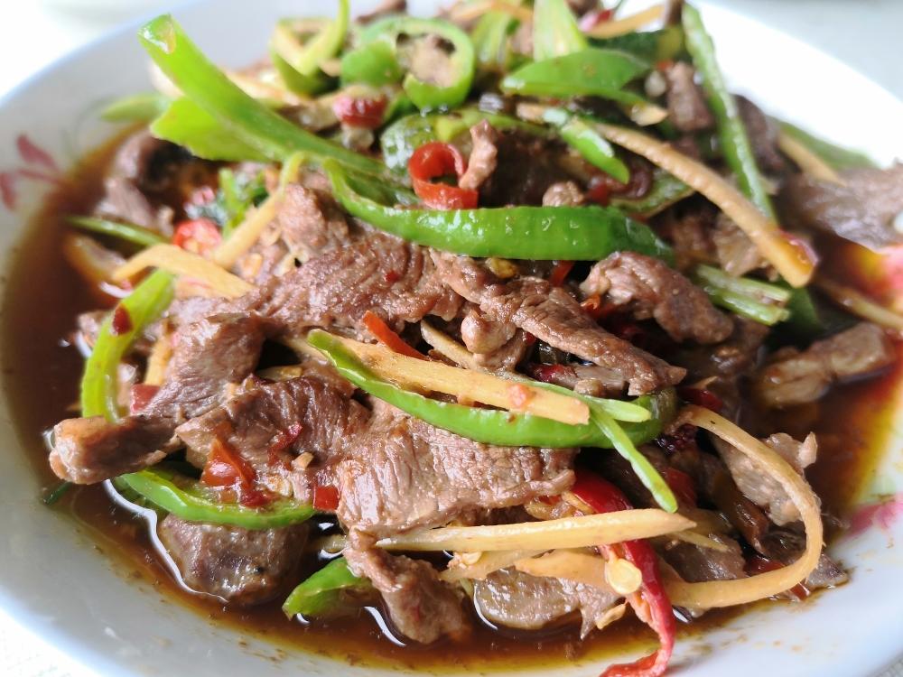 姜丝泡椒牛柳