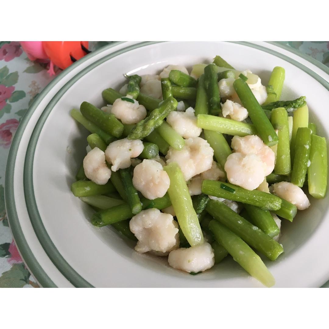虾仁炒芦笋