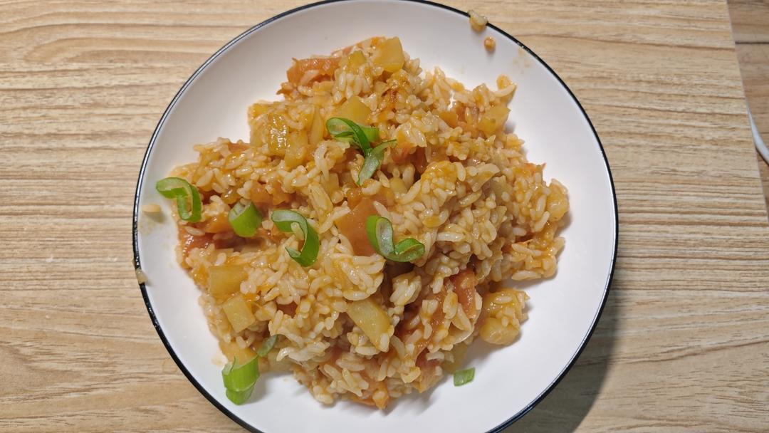 番茄土豆烩饭！剩米饭的终结者