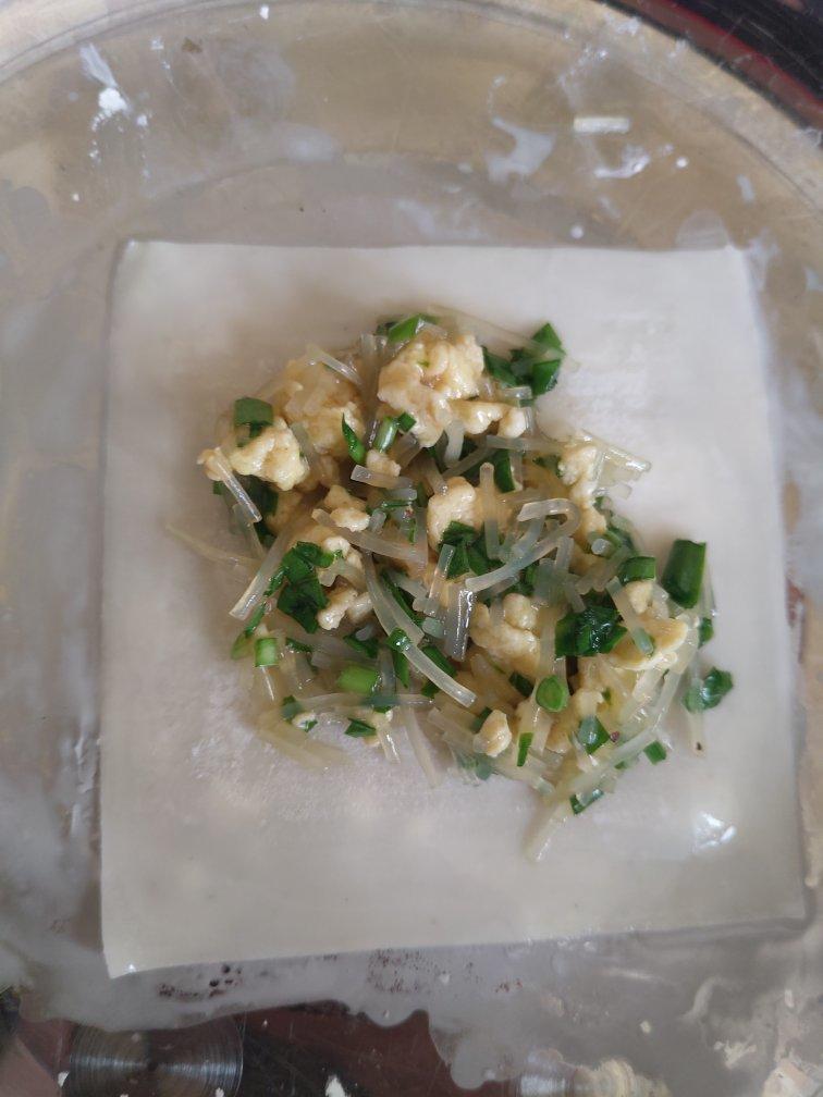 不揉面不擀皮韭菜盒子『馄饨皮版』