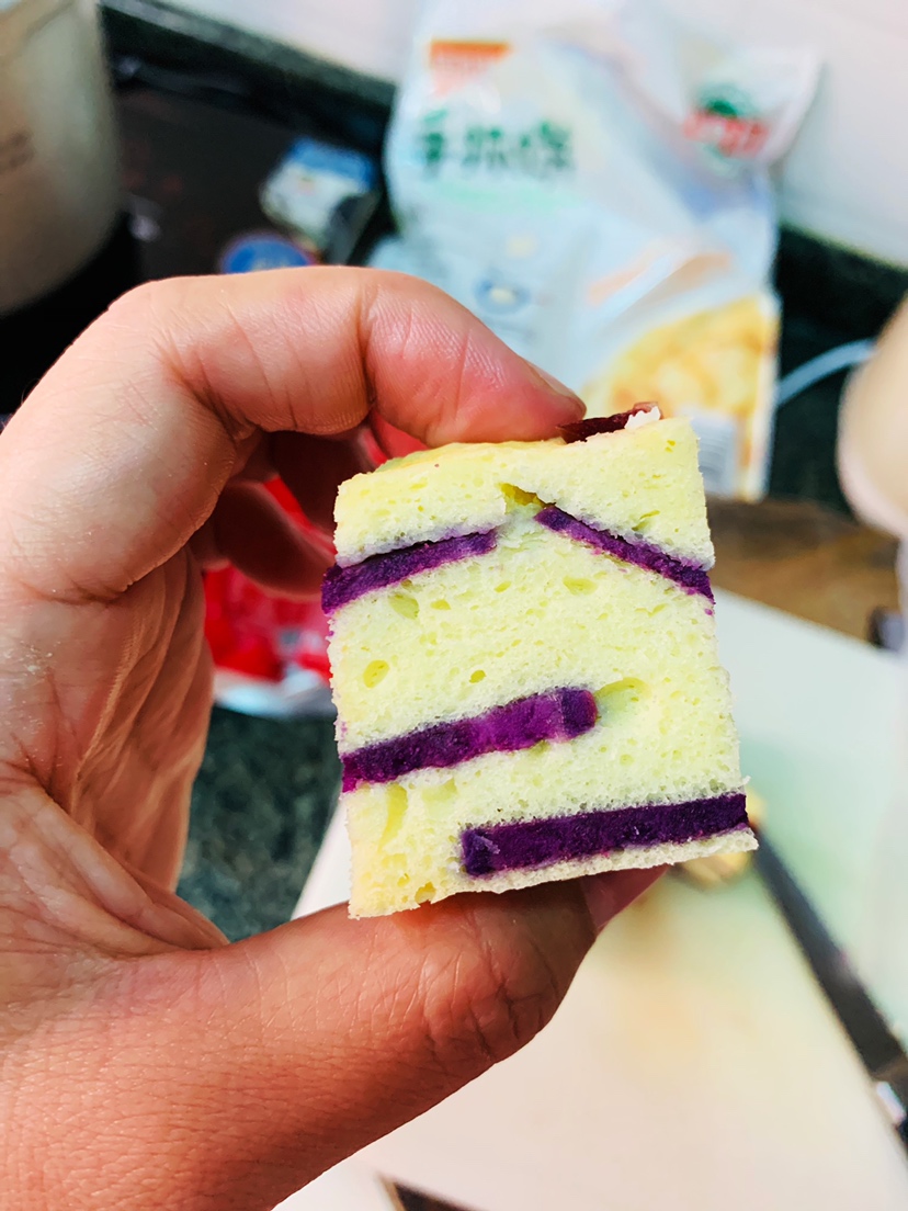 11月➕宝宝辅食——蔓越莓紫薯千层蛋糕的做法 步骤11
