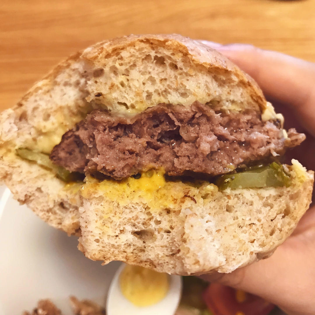 🍔低卡全麦汉堡胚｜低糖低油｜超柔软｜一次发酵｜省时省力