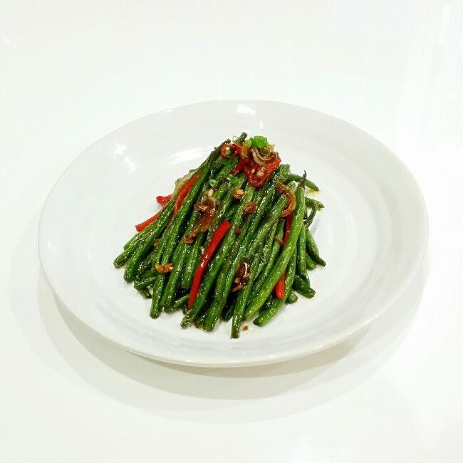 干煸甜椒四季豆的做法