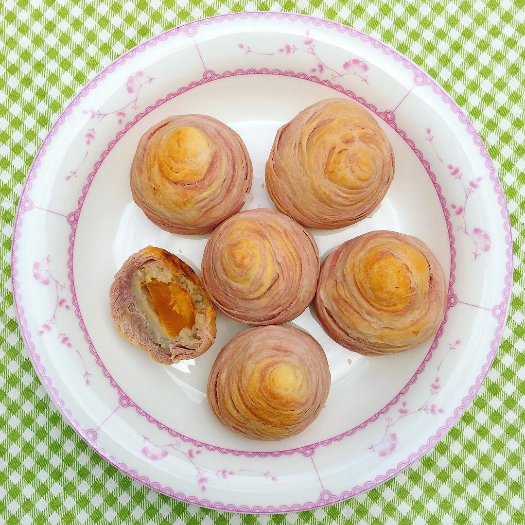 麻薯香芋酥/台湾大甲芋头酥(无猪油完美复刻2015.10修订各种抹茶酥、绿茶酥、蛋黄酥、紫薯酥通用哟）