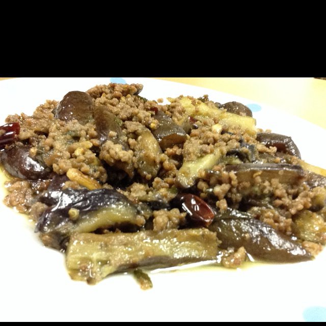 红烧肉末茄子