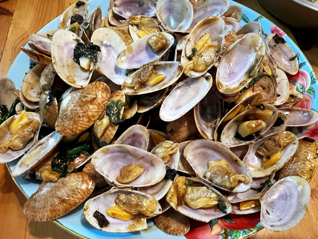 紫苏豉汁炒花甲