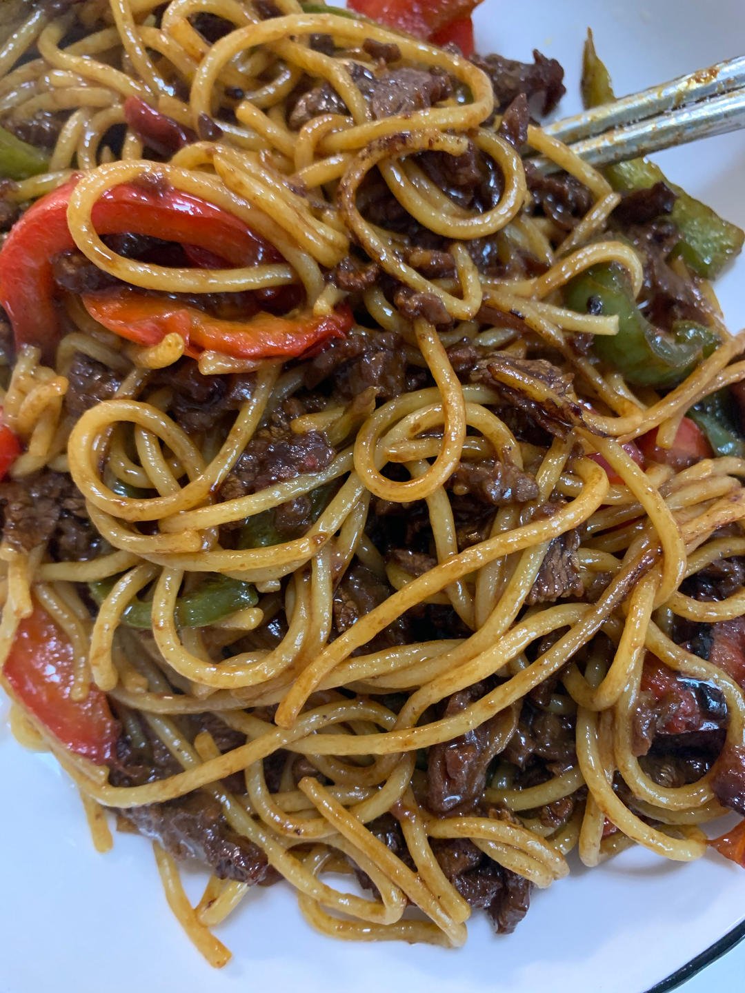 味道不输西餐厅的黑椒牛柳意面