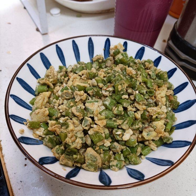 豆角炒鸡蛋