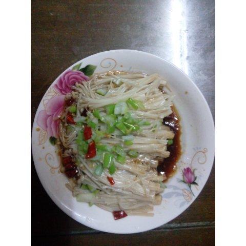 白灼油淋金针菇