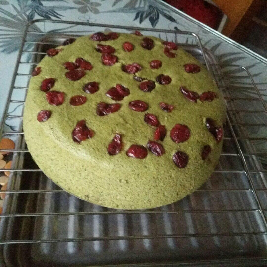 8寸抹茶戚风蛋糕