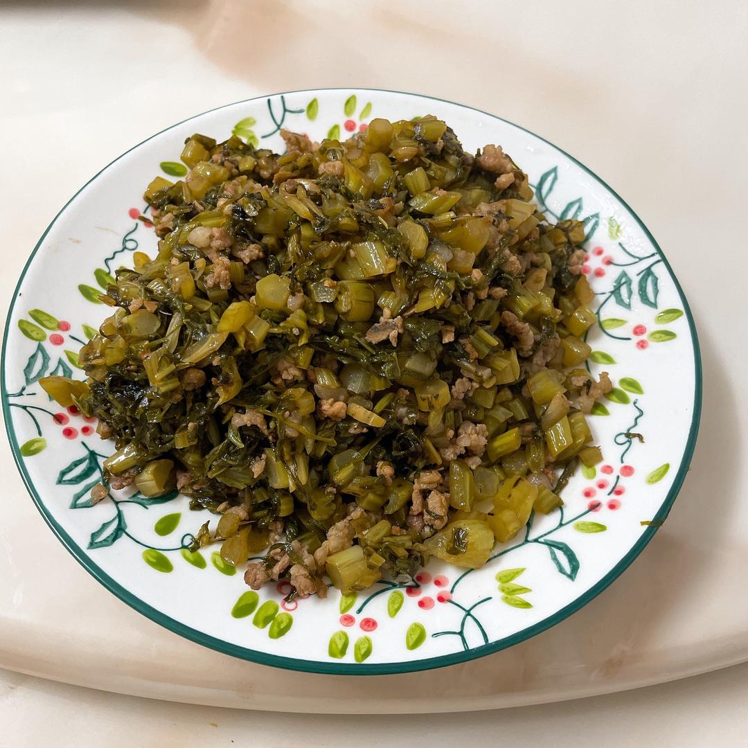 简单又下饭酸菜炒肉沫（自制腌酸菜）