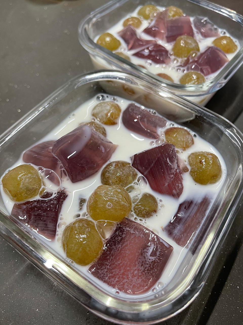 多肉葡萄冻撞奶🍇-「简单做法」0失败
