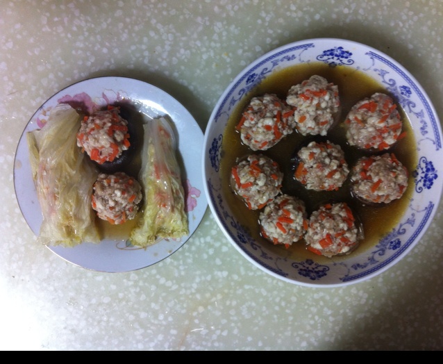 豆腐肉末酿香菇