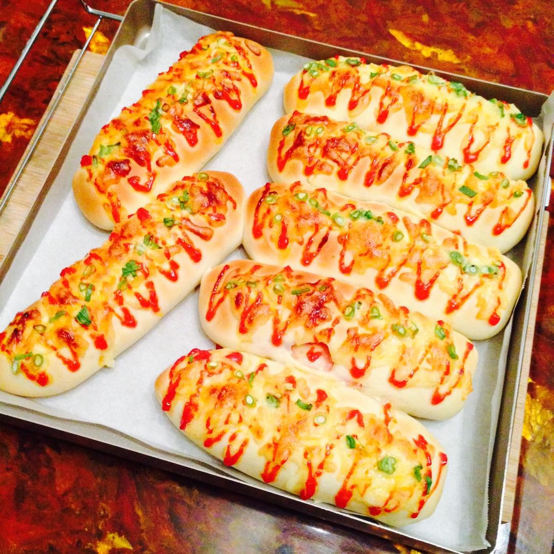 培根火腿香葱芝士面包