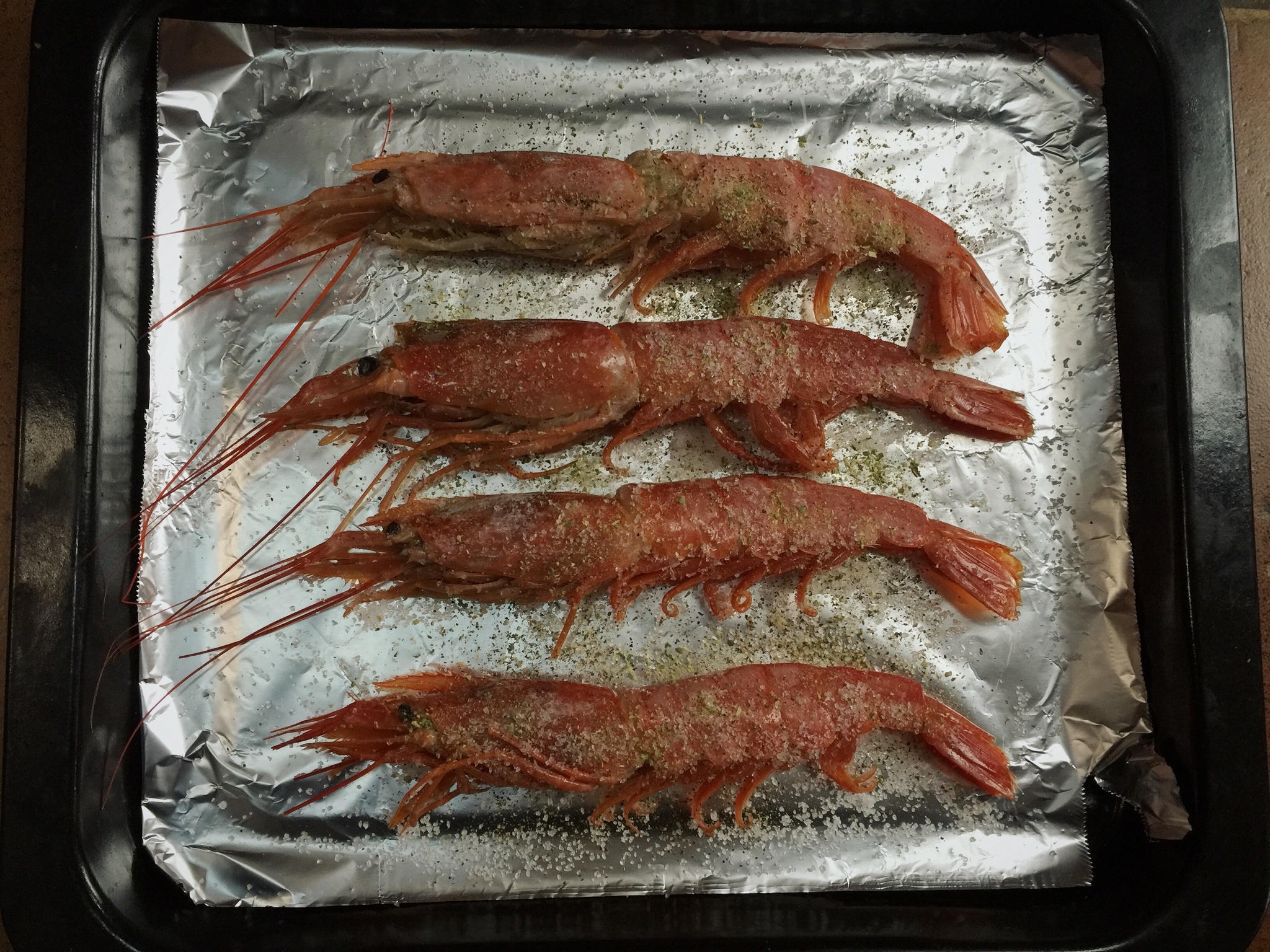 海盐烤大虾的做法