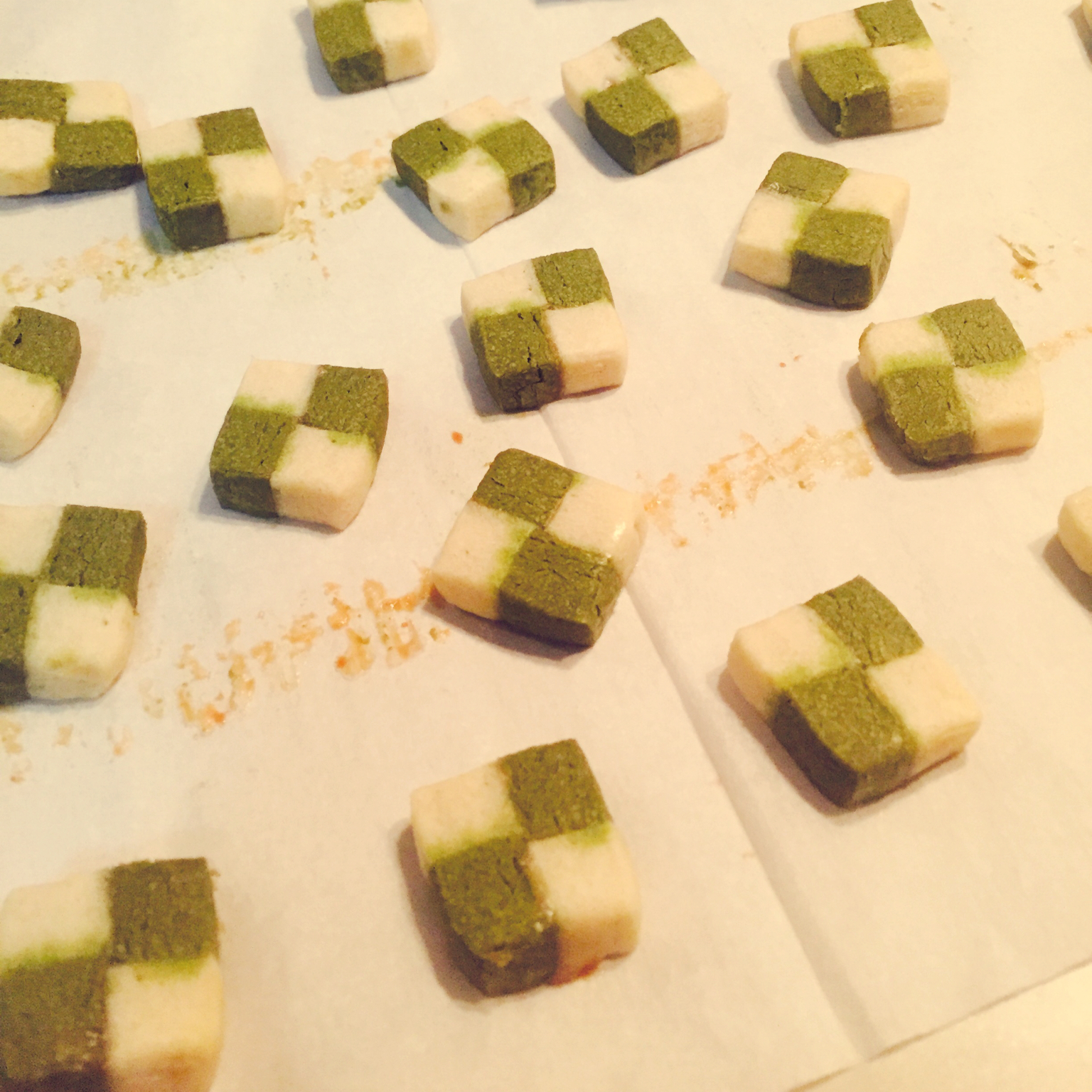 【蛋糕君】抹茶棋格饼干