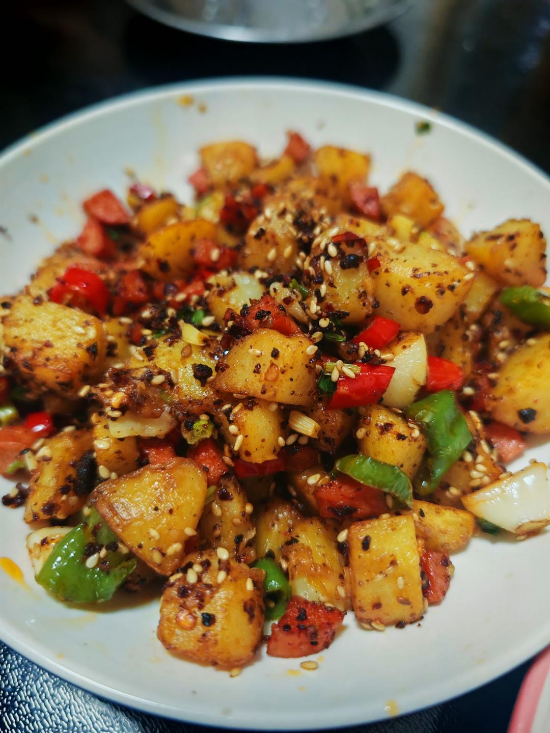 烧烤风味的土豆小香肠