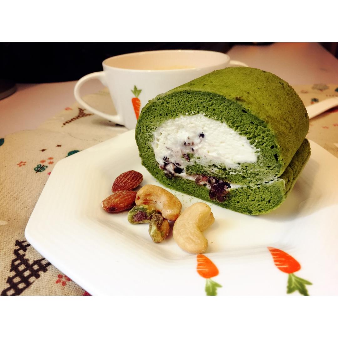 抹茶戚风蛋糕卷