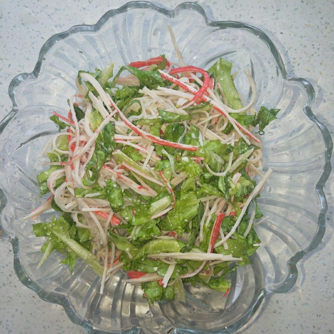 蟹柳青瓜生菜沙拉