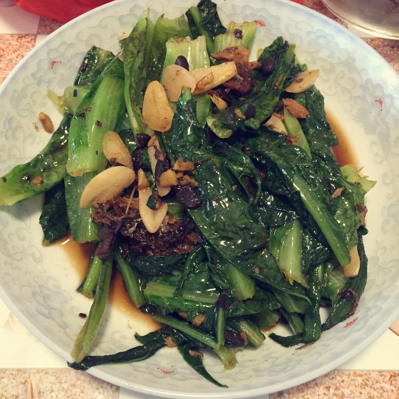 罐头豆豉鲮鱼炒 油/香麦菜