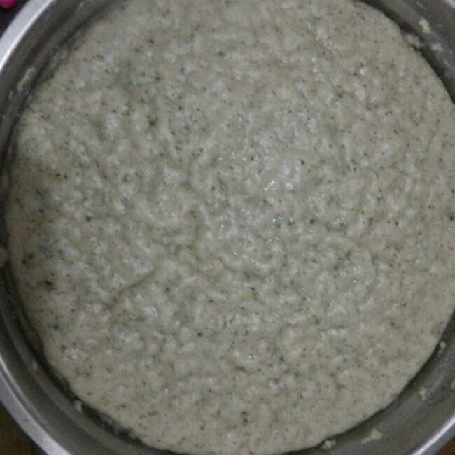 黑芝麻白米糕