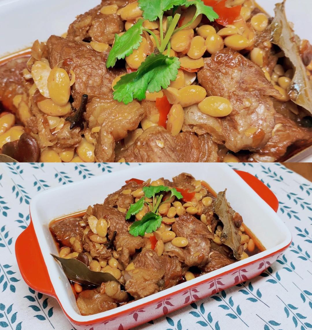 ❗️不焯水❗️巨简单❗️「黄豆焖牛腩」