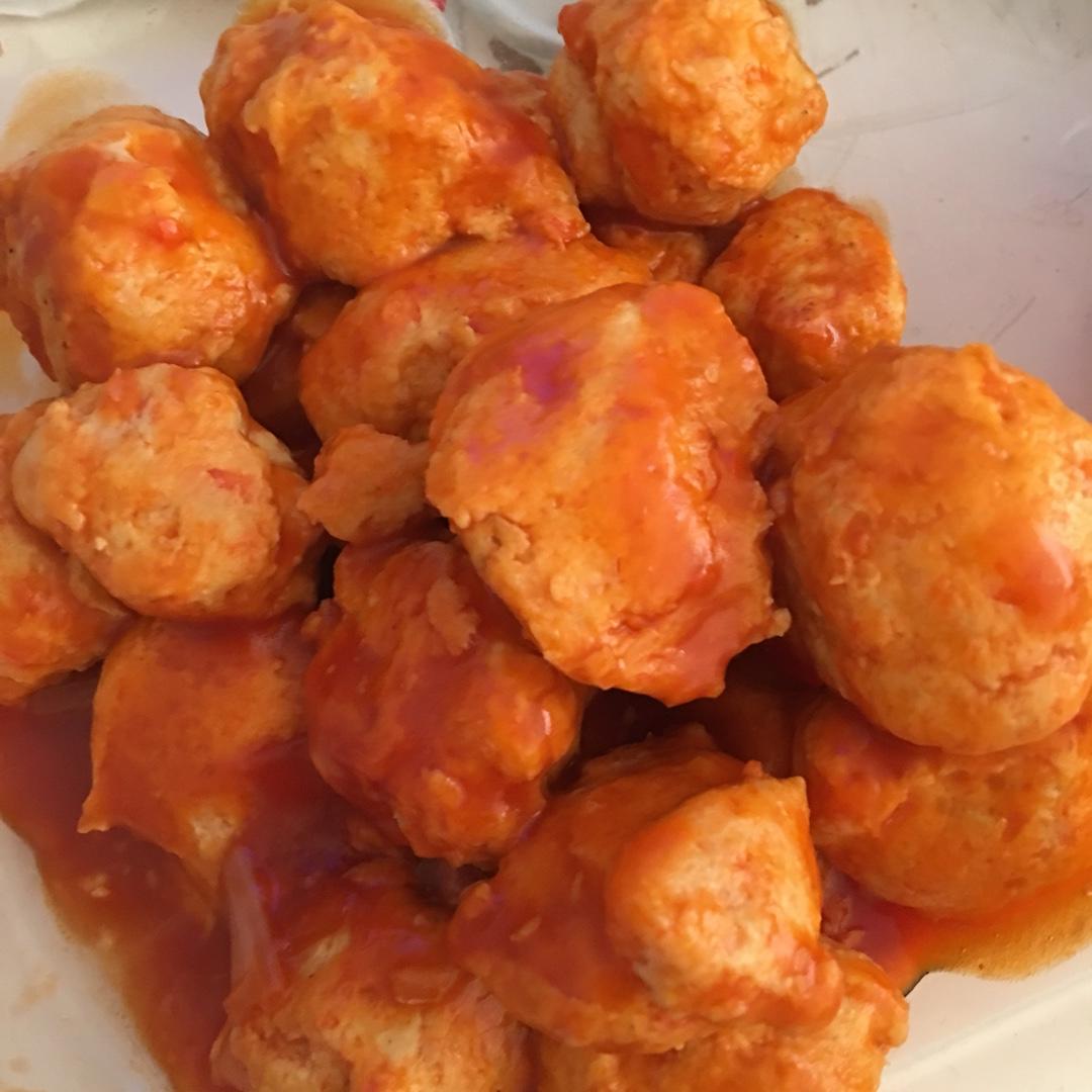 酸酸甜甜【茄汁鸡肉丸】