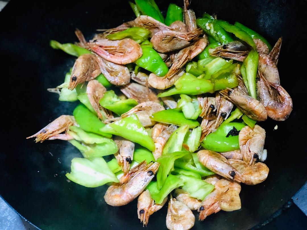 青椒炒虾