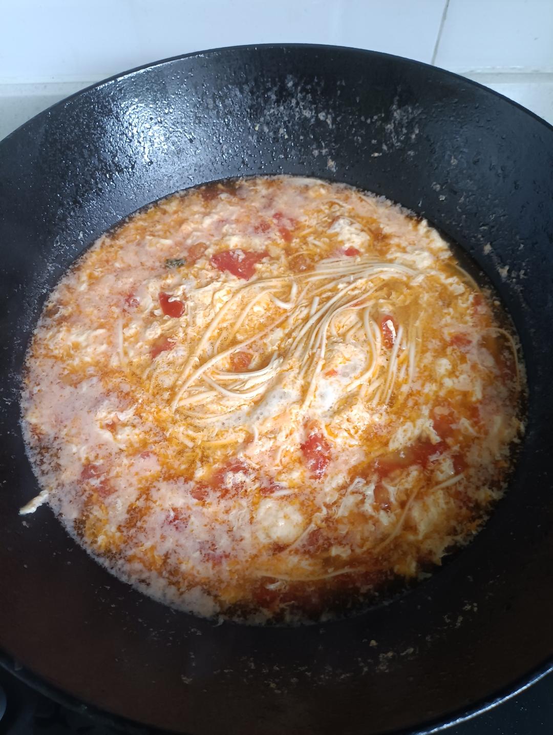 只有饭店才能做出的番茄鸡蛋面汤