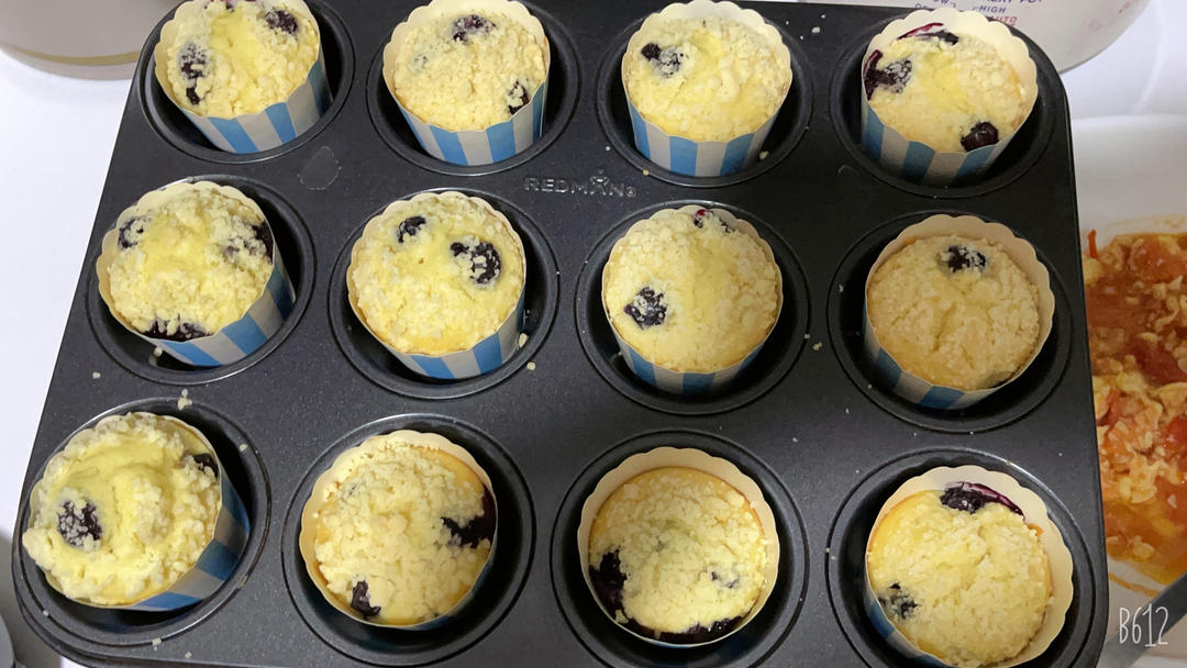 会爆浆的蓝莓玛芬蛋糕