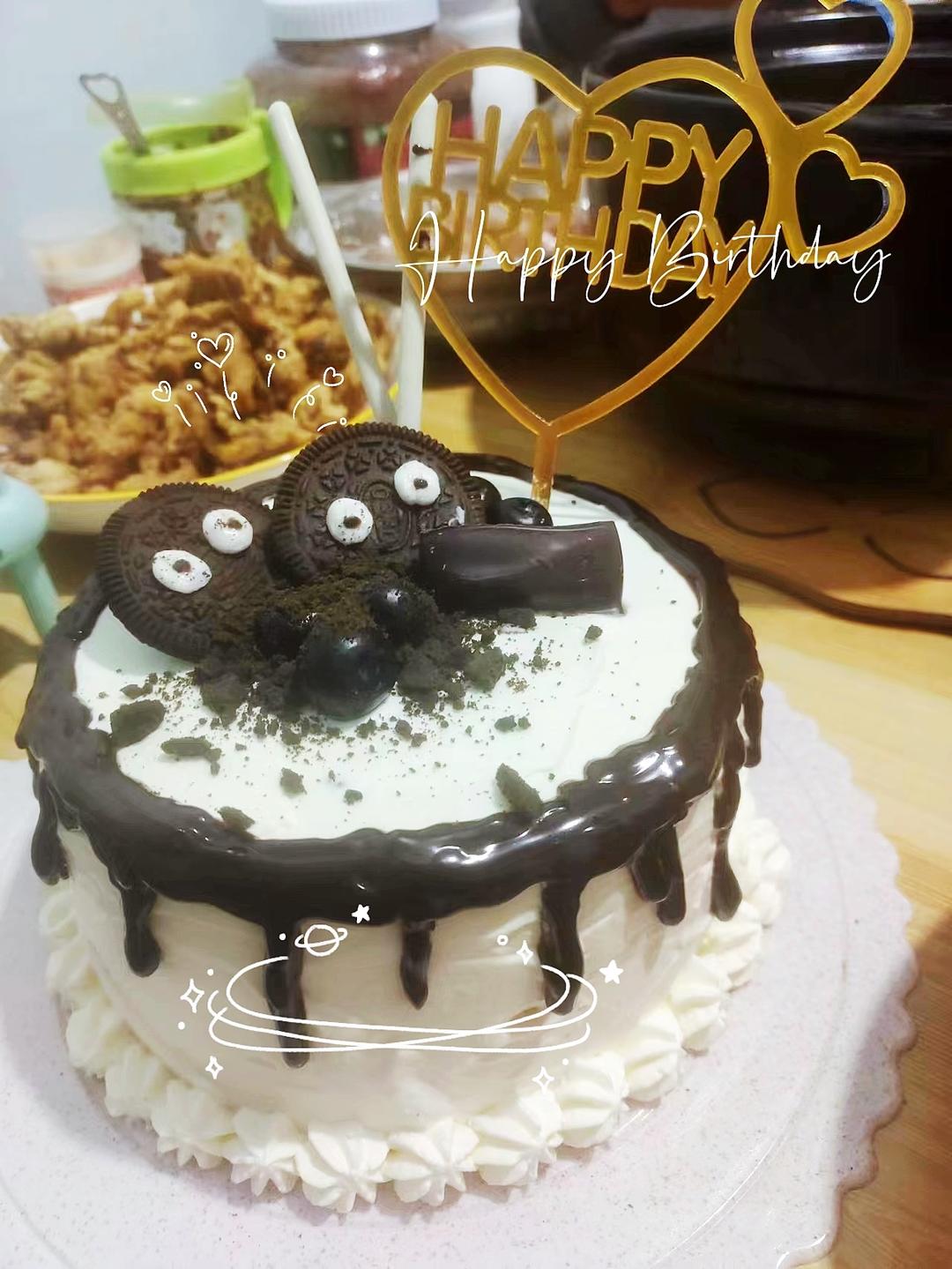 不用裱花的海盐奥利奥奶油蛋糕