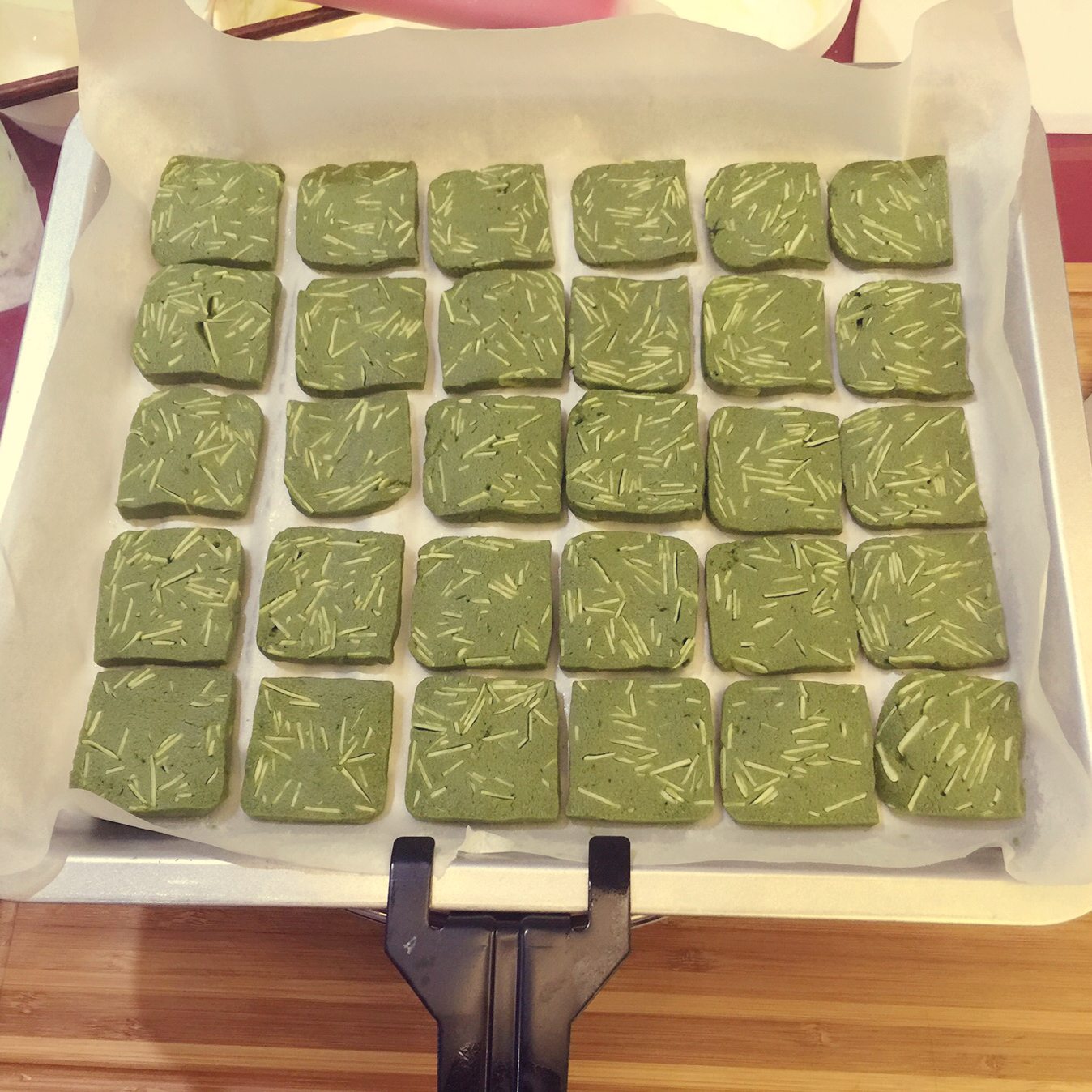 抹茶杏仁片饼干