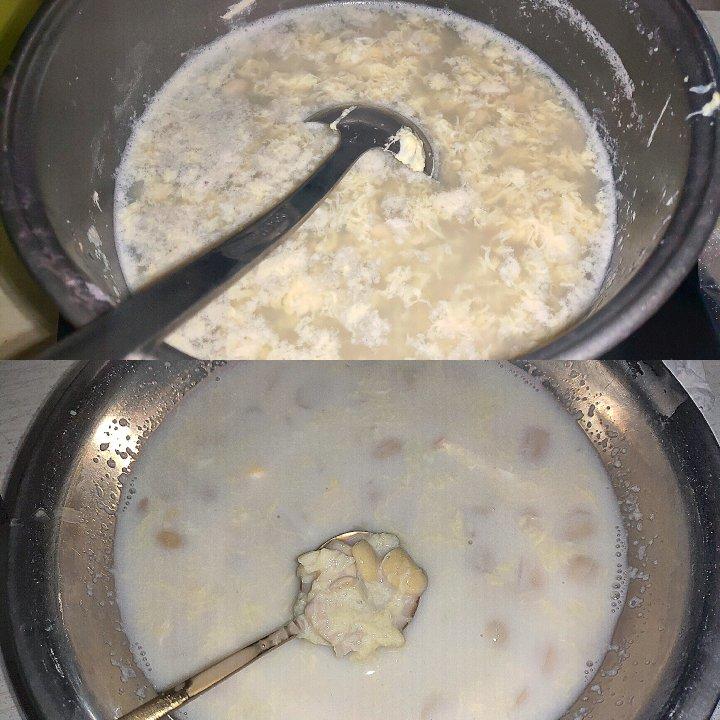 牛奶花生蛋花汤