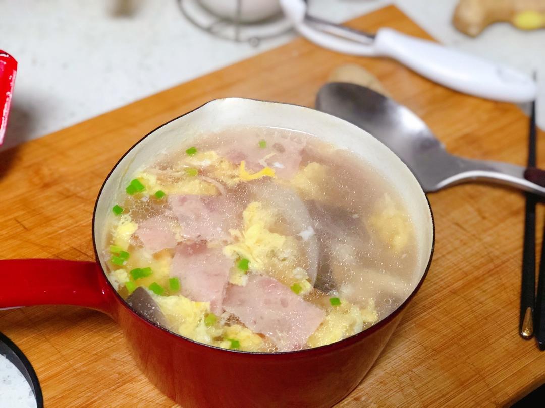 火腿豆腐平菇汤
