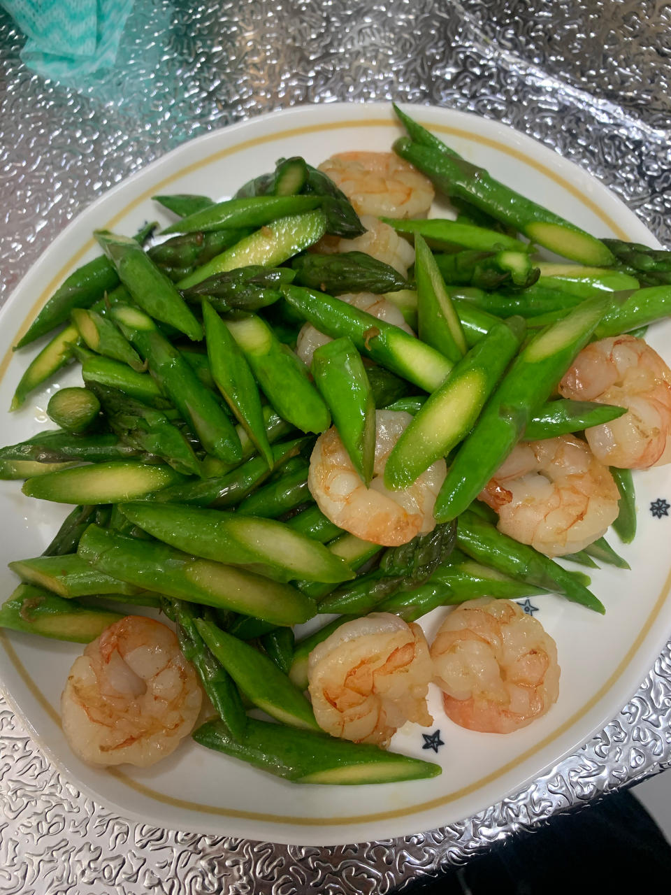 清炒芦笋虾仁