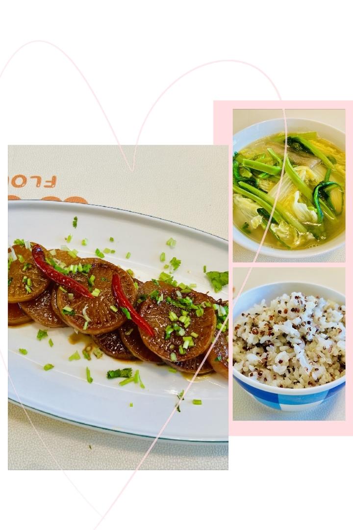 素🉑红烧萝卜，鲜蔬汤的做法