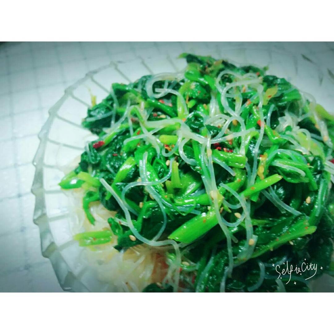 菠菜拌粉丝