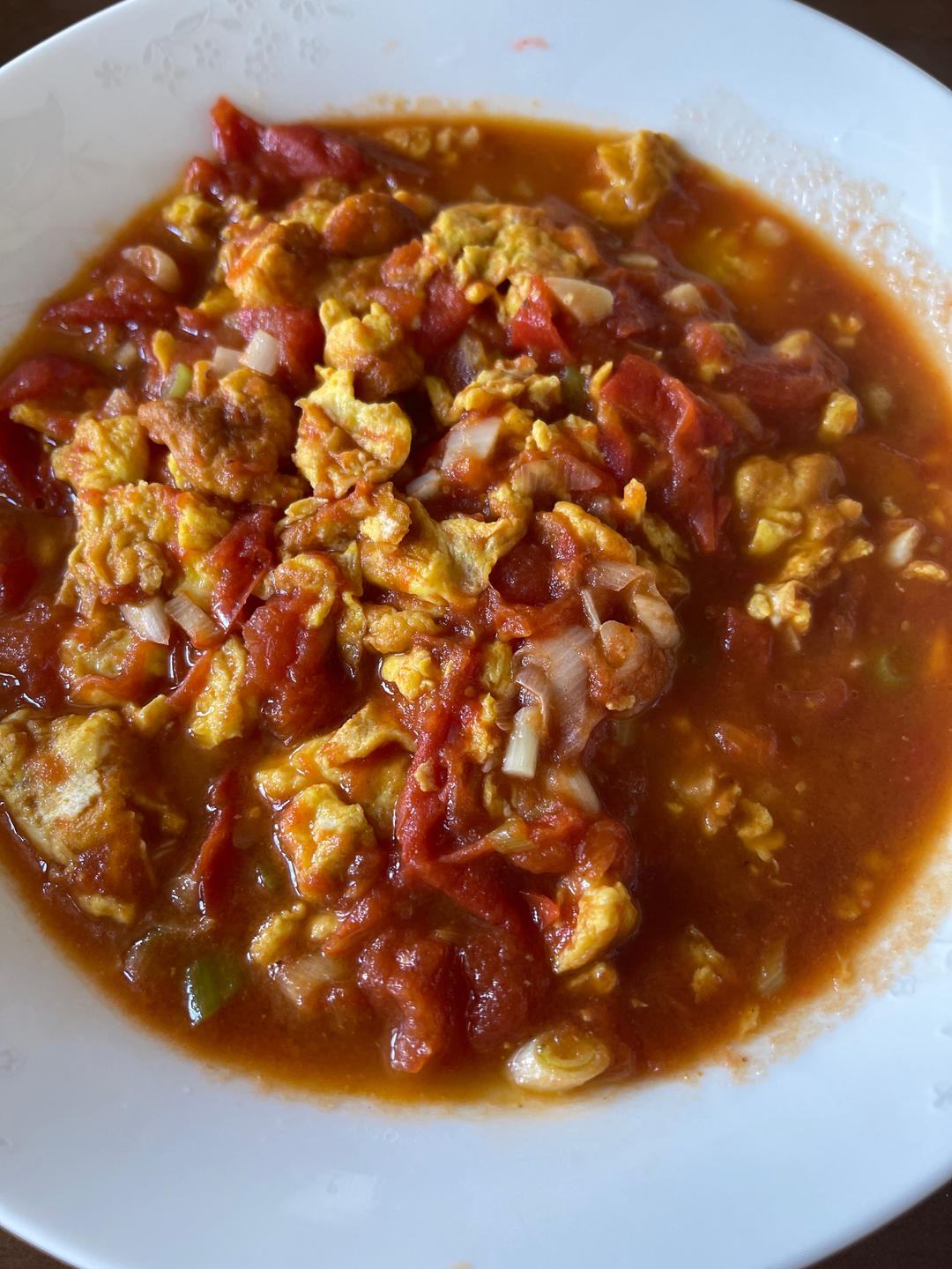 番茄炒鸡蛋（超浓的番茄味）