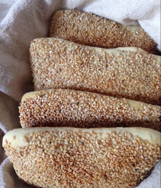 天然酵母版椒盐芝麻烧饼