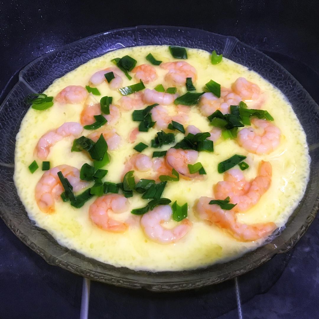 滑嫩的虾仁蛋羹