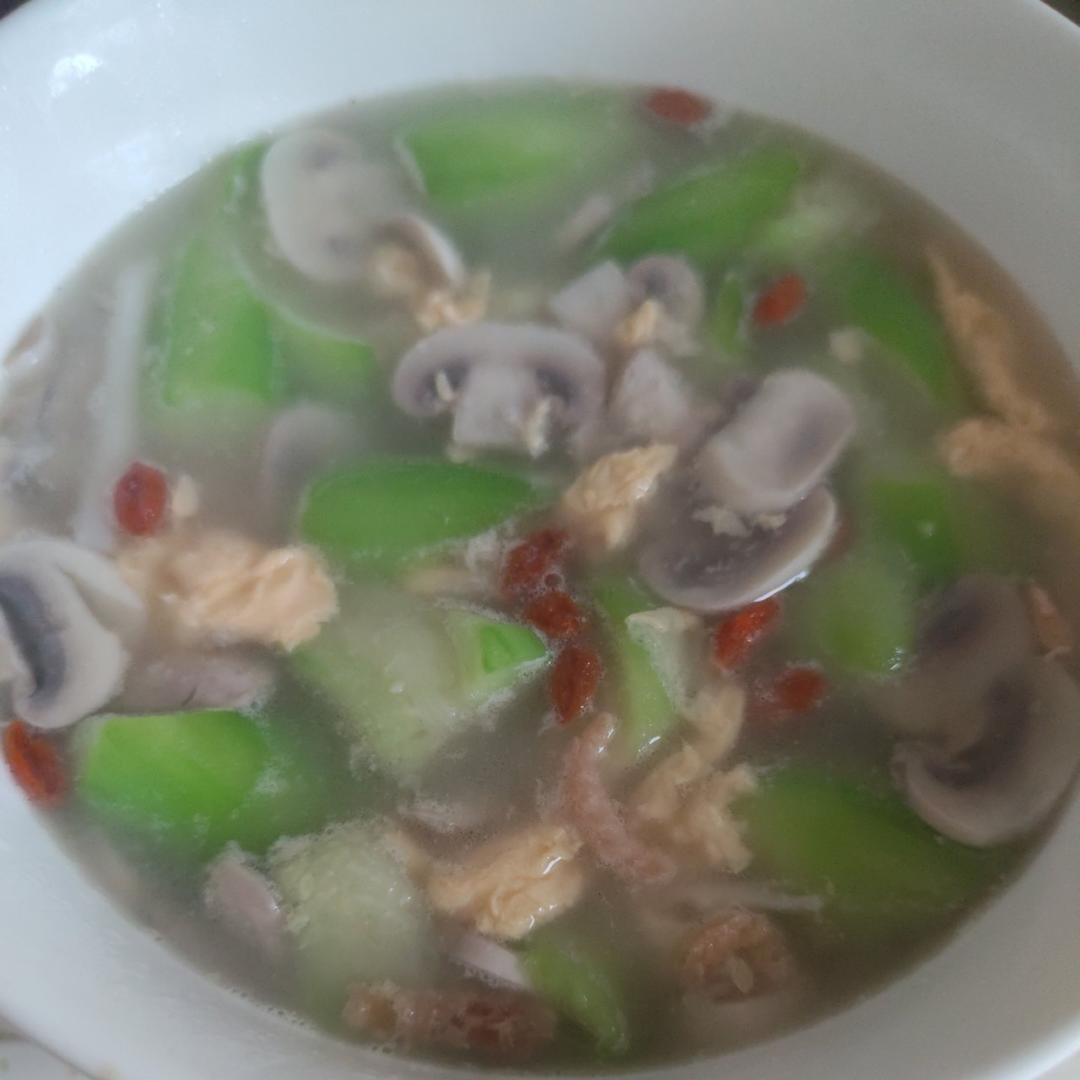 【消暑降火】丝瓜口蘑腐皮汤