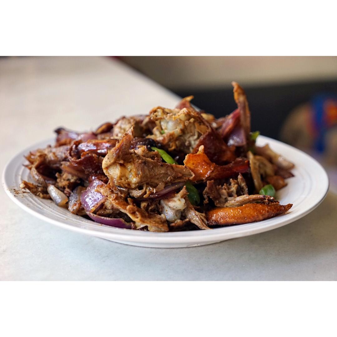 烟影斜阳做的椒盐鸭架