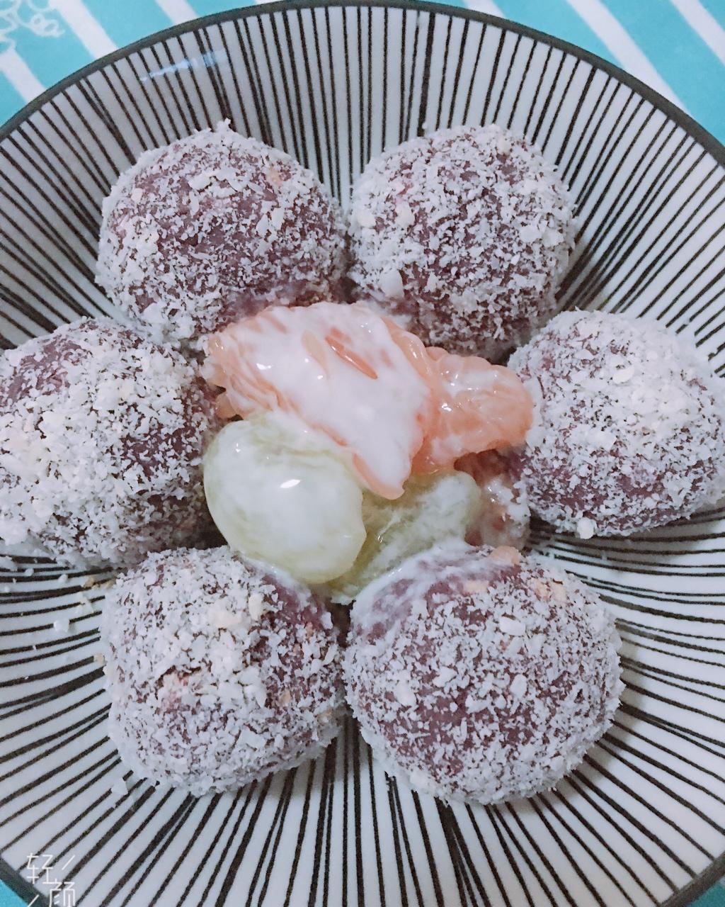 紫薯燕麦椰蓉球（健康小零食）
