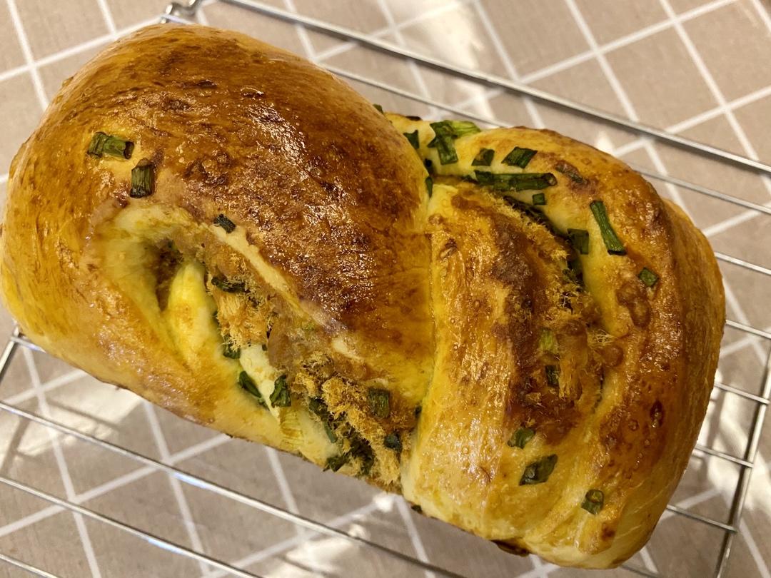 香葱肉松手撕吐司